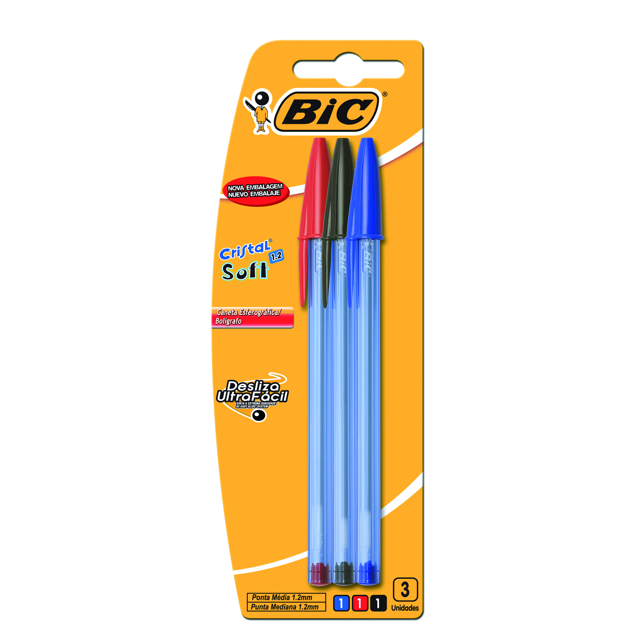 Boligrafo Bic Cristal Soft 1.2 Mm Azul
